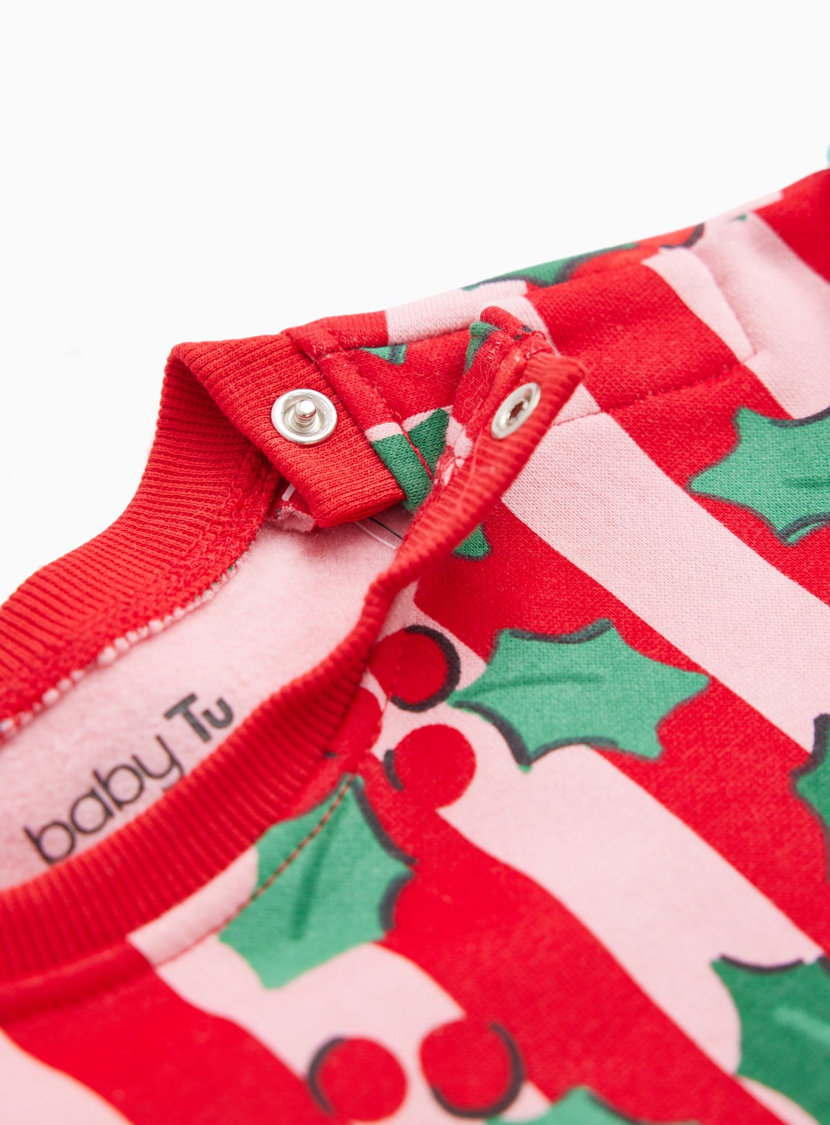 Christmas Holly Striped Dress & Tights Set 3-6 months - Image 2 thumbnail